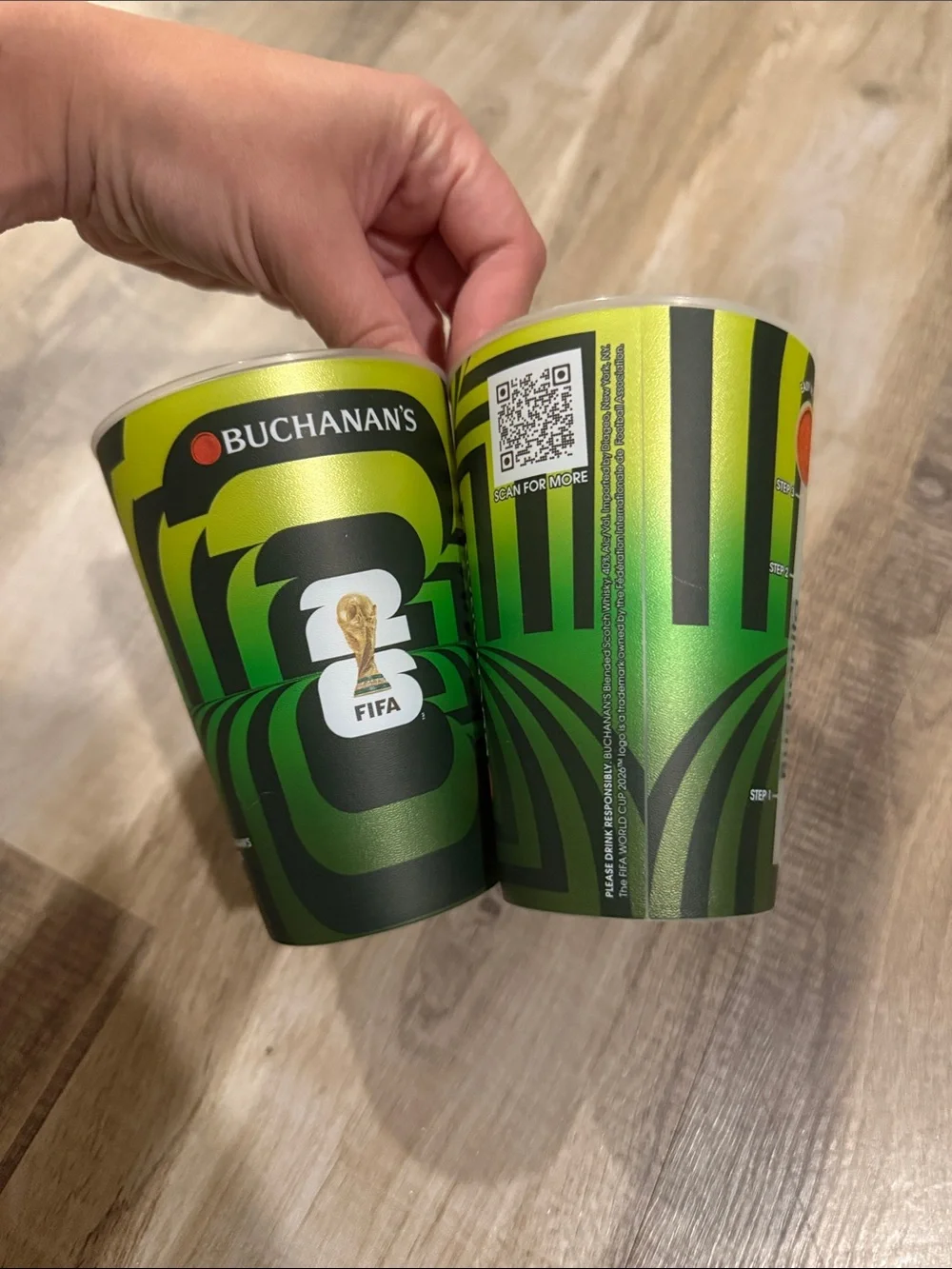 Buchanan's FIFA Green Promotional Cups - Set of 2